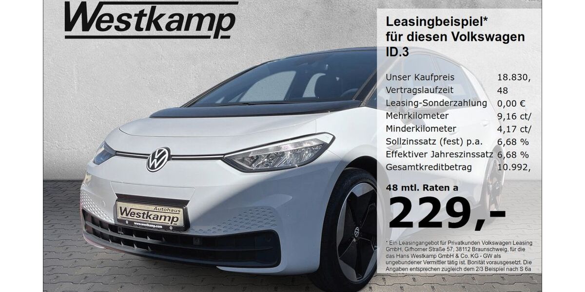 VW ID.3 20.950 km 18.830 &euro; Frechen 50226