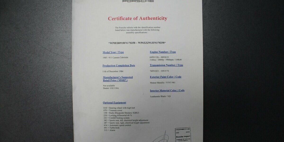 Porsche 911 SC 3.2 *ORIGINAL WTL* 87 TKM 87.201 km 99.980 &euro; Euskirchen 53881