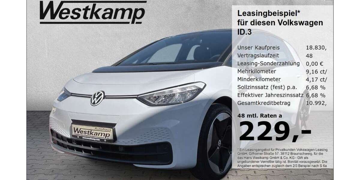 VW ID.3 20.950 km 18.830 &euro; Frechen 50226